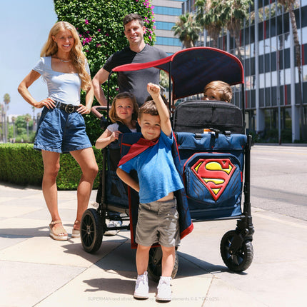 WonderFold Superman Luxe Pro Stroller Wagon (4-Seater)