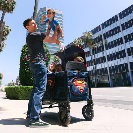WonderFold Superman Luxe Pro Stroller Wagon (4-Seater)