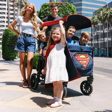 WonderFold Superman Luxe Pro Stroller Wagon (4-Seater)