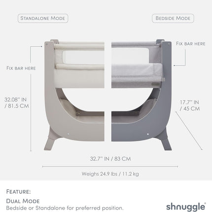 Shnuggle Air Lite Infant Bedside Bassinet