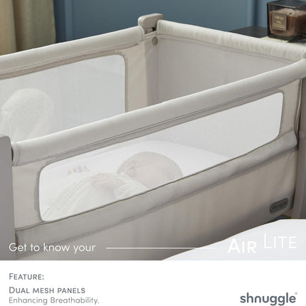 Shnuggle Air Lite Infant Bedside Bassinet
