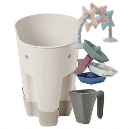 Shnuggle Bath Accessories Bundle | Ellie Scoop, Washy Jug, Boats & Wishy Toy | 4-Piece Set