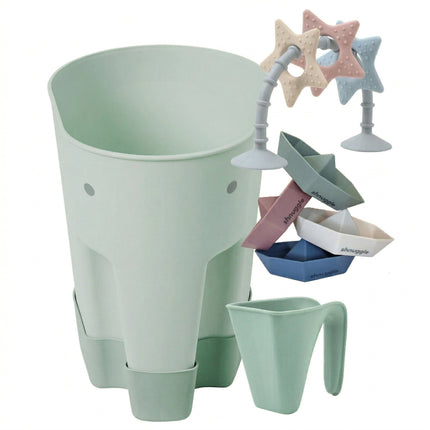 Shnuggle Bath Accessories Bundle | Ellie Scoop, Washy Jug, Boats & Wishy Toy | 4-Piece Set