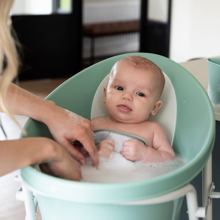 Shnuggle Bathtime Essentials Bundle | Baby Bath, Rinse Jug, Ellie Toy Scoop, Toy Boats & Squishy Changing Mat | Taupe