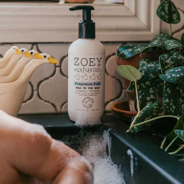 Zoey Naturals Fragrance Free Head To Toe Wash for Babies and Kids