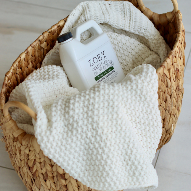 Zoey Naturals Free & Clean Laundry Detergent | Fragrance Free for Sensitive Skin, Plant Based