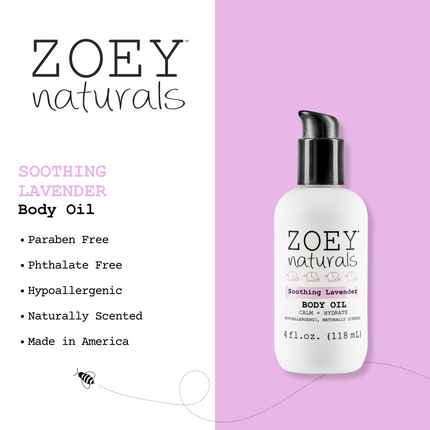 Zoey Naturals Soothing Lavender Body Oil for Babies