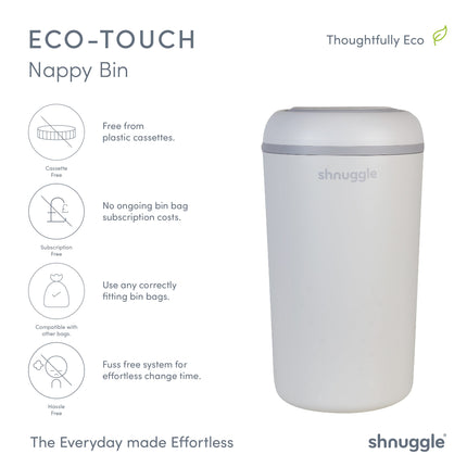 Shnuggle Changing Essentials Kit: Shnuggle Changing Mat + Diaper Pail + Liners