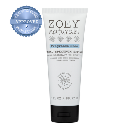 Zoey Naturals Zoey Naturals SPF 50+ Sheer Finish Mineral Sunscreen for Kids 3 oz
