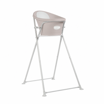Shnuggle Baby Bath and Foldable Stand in Taupe